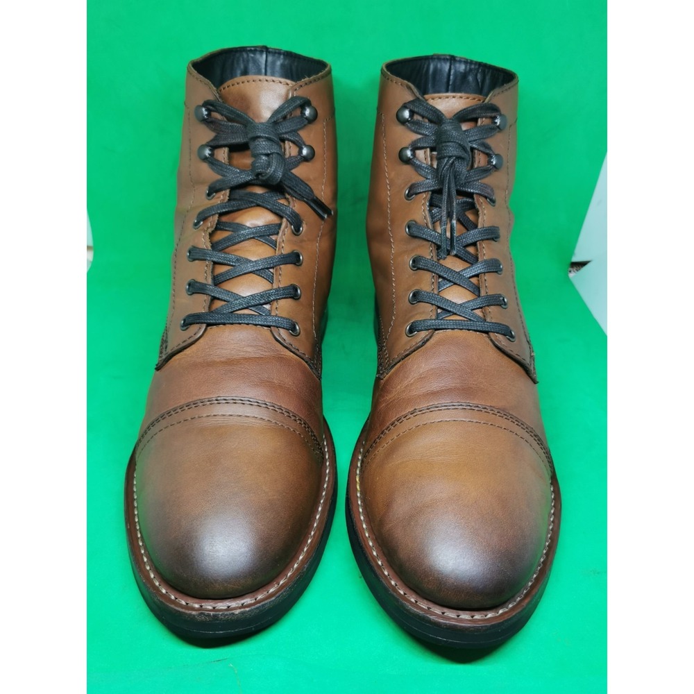 Thursday Everyday Leather Ankle Boots Cap Toe Lace Up Brown Mens 11.5 24239 1